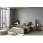 Lit double en tissu de qualité luxe, AUDE, beige, 180x200