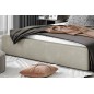 Lit double en tissu de qualité luxe, AUDE, beige, 180x200