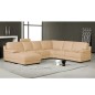 Canapé d'angle en cuir italien 6/7 places MISTER, beige, angle droit Canapé d'angle en cuir italien 6/7 places MISTER, beige, angle droit