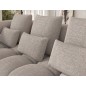 Canapé d'angle convertible en tissu bouclette beige luxe 5 places LEONI, angle gauche (vu de face) Canapé d'angle convertible en tissu bouclette beige luxe 5 places LEONI, angle gauche (vu de face)
