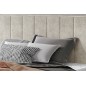 Lit double en tissu velours de qualité luxe, AUDE, beige, 140x200