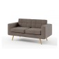 Canapé 2 places en tissu de qualité YVON, beige