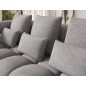 Canapé d'angle convertible en tissu luxe gris 5 places LEONI, angle gauche (vu de face) Canapé d'angle convertible en tissu luxe gris 5 places LEONI, angle gauche (vu de face)