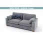 Canapé 3 places en tissu de qualité COSY, gris, Gris brun