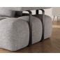 Canapé d'angle convertible en tissu luxe gris 5 places LEONI, angle gauche (vu de face) Canapé d'angle convertible en tissu luxe gris 5 places LEONI, angle gauche (vu de face)