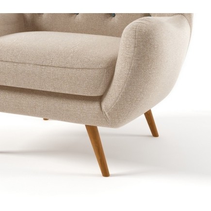 Canapé 3 places en tissu de qualité ZEST, beige