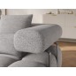Canapé d'angle convertible en tissu luxe gris 5 places LEONI, angle gauche (vu de face) Canapé d'angle convertible en tissu luxe gris 5 places LEONI, angle gauche (vu de face)