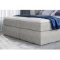Ensemble boxspring complet tête de lit + sommiers + matelas + surmatelas VISTA de VENESETTI - tissu luxe gris - 140 x 200 cm, 14