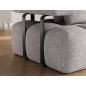 Canapé d'angle convertible en tissu luxe gris 5 places LEONI, angle droit (vu de face) Canapé d'angle convertible en tissu luxe gris 5 places LEONI, angle droit (vu de face)