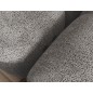 Canapé d'angle convertible en tissu luxe gris 5 places LEONI, angle droit (vu de face) Canapé d'angle convertible en tissu luxe gris 5 places LEONI, angle droit (vu de face)