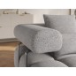 Canapé d'angle convertible en tissu luxe gris 5 places LEONI, angle droit (vu de face) Canapé d'angle convertible en tissu luxe gris 5 places LEONI, angle droit (vu de face)