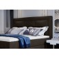 Ensemble boxspring complet tête de lit + sommiers + matelas + surmatelas VISTA VELOURS de VENESETTI - tissu velours luxe chocola
