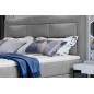 Ensemble boxspring complet tête de lit + sommiers + matelas + surmatelas VISTA VELOURS de VENESETTI - tissu velours luxe gris -