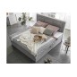 Ensemble boxspring complet tête de lit + sommiers + matelas + surmatelas VISTA VELOURS de VENESETTI - tissu velours luxe gris -