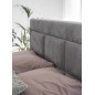 Ensemble boxspring complet tête de lit + sommiers + matelas + surmatelas VISTA VELOURS de VENESETTI - tissu velours luxe gris -