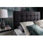 Ensemble boxspring complet tête de lit + sommiers + matelas + surmatelas INAYA de VENESETTI - tissu luxe noir - 140x200 cm
