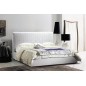 Lit en cuir italien de luxe ORPHEE, blanc, 160x200