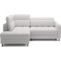 Canapé d'angle convertible en tissu bouclette blanc cassé luxe 3 places BARTOLI, angle gauche (vu de face) Canapé d'angle convertible en tissu bouclette blanc cassé luxe 3 places BARTOLI, angle gauche (vu de face)