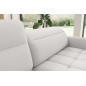 Canapé d'angle convertible en tissu bouclette blanc cassé luxe 3 places BARTOLI, angle gauche (vu de face) Canapé d'angle convertible en tissu bouclette blanc cassé luxe 3 places BARTOLI, angle gauche (vu de face)