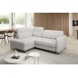 Canapé d'angle convertible en tissu bouclette blanc cassé luxe 3 places BARTOLI, angle gauche (vu de face) Canapé d'angle convertible en tissu bouclette blanc cassé luxe 3 places BARTOLI, angle gauche (vu de face)