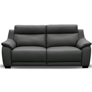 2eme PAIEMENT DE LA COMMANDE/ Canapé 3 places avec 2 relax en 100% tout cuir épais luxe italien - 2 relax électriques, anthracit