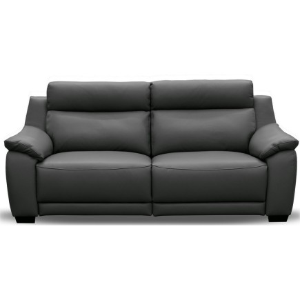 2eme PAIEMENT DE LA COMMANDE/ Canapé 3 places avec 2 relax en 100% tout cuir épais luxe italien - 2 relax électriques, anthracit