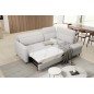 Canapé d'angle convertible en tissu bouclette blanc cassé luxe 3 places BARTOLI, angle droit (vu de face) Canapé d'angle convertible en tissu bouclette blanc cassé luxe 3 places BARTOLI, angle droit (vu de face)