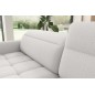 Canapé d'angle convertible en tissu bouclette blanc cassé luxe 3 places BARTOLI, angle droit (vu de face) Canapé d'angle convertible en tissu bouclette blanc cassé luxe 3 places BARTOLI, angle droit (vu de face)