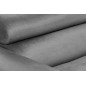 Canapé d'angle convertible ARMEL en tissu velours luxe 5 places, couleur gris, avec coffre, angle droit (vu de face)