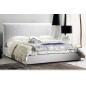 Lit en cuir italien de luxe ORPHEE, blanc, 160x200