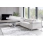 Canapé d'angle convertible en velours luxe 5 places, avec coffre, blanc, angle gauche (vu de face), ANNECY VELOURS Luxe
