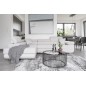 Canapé d'angle convertible en velours luxe 5 places, avec coffre, blanc, angle gauche (vu de face), ANNECY VELOURS Luxe