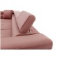 -Canapé d'angle convertible en velours luxe 5 places, avec coffre, rose pale, angle gauche (vu de face), ANNECY VELOURS