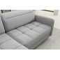 Canapé d'angle convertible en tissu bouclette gris luxe 3 places BARTOLI, angle gauche (vu de face) Canapé d'angle convertible en tissu bouclette gris luxe 3 places BARTOLI, angle gauche (vu de face)