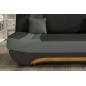 Canapé 3 places convertible et espace de rangement - bicolore anthracite / gris clair - en tissu de qualité, EWIN