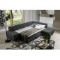 Canapé d'angle convertible en tissu luxe 5 places, coffre, gris foncé, angle droit (vu de face), PORTOFINO