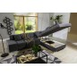 Canapé d'angle convertible en tissu luxe 5 places, coffre, gris foncé, angle droit (vu de face), PORTOFINO