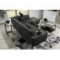 Canapé d'angle convertible en tissu luxe 5 places, coffre, gris foncé, angle droit (vu de face), PORTOFINO
