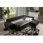 Canapé d'angle convertible en tissu luxe 5 places, coffre, gris foncé, angle droit (vu de face), PORTOFINO