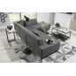 Canapé d'angle convertible en tissu luxe 5 places, coffre, gris clair, angle droit (vu de face), PORTOFINO