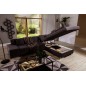 Canapé d'angle convertible en tissu luxe 5 places, coffre, marron foncé, angle droit (vu de face), PORTOFINO