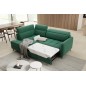 Canapé d'angle convertible en velours vert luxe 3 places BARTOLI, angle gauche (vu de face) Canapé d'angle convertible en velours vert luxe 3 places BARTOLI, angle gauche (vu de face)
