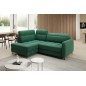 Canapé d'angle convertible en velours vert luxe 3 places BARTOLI, angle gauche (vu de face) Canapé d'angle convertible en velours vert luxe 3 places BARTOLI, angle gauche (vu de face)