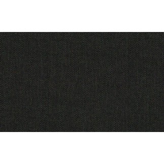 Canapé d'angle convertible en tissu luxe noir et simili cuir blanc cassé, 5 places, avec coffre, angle droit (vu de face) - RICC