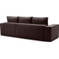 Canapé d'angle convertible - SIDNEY VELOURS - en tissu Luxe - 5/6 places, chocolat, angle gauche (vu de face)