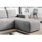 Canapé d'angle convertible - SIDNEY VELOURS - en tissu Luxe - 5/6 places, gris clair, angle droit (vu de face)