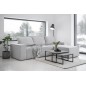 Canapé d'angle convertible - SIDNEY VELOURS - en tissu Luxe - 5/6 places, gris clair, angle droit (vu de face)
