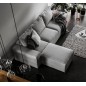 Canapé d'angle convertible - SIDNEY VELOURS - en tissu Luxe - 5/6 places, gris foncé, angle gauche (vu de face)