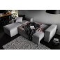 Canapé d'angle convertible - SIDNEY VELOURS - en tissu Luxe - 5/6 places, gris foncé, angle gauche (vu de face)