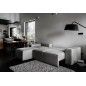 Canapé d'angle convertible - SIDNEY VELOURS - en tissu Luxe - 5/6 places, gris foncé, angle gauche (vu de face)